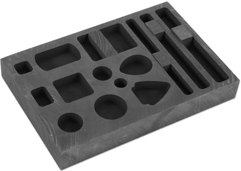 Molde de Lingote de Grafito 14 en 1, Molde Fundición Aleación Alta Temperatura para Fundición y Refinación Metales Suministro para Fabricación Joyas DIY