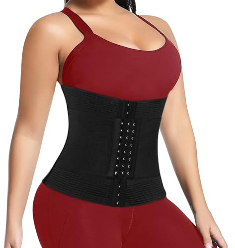 Fefod Bauchweggürtel, Korsett Damen Bauchweg, Fitness Gürtel Verstellbarer, Taille Trimmer Gürtel Fitnessgürtel, Waist Trainer mit Doppellagiges Schnallendesign, Bauchgürtel für Herren und Damen(L)