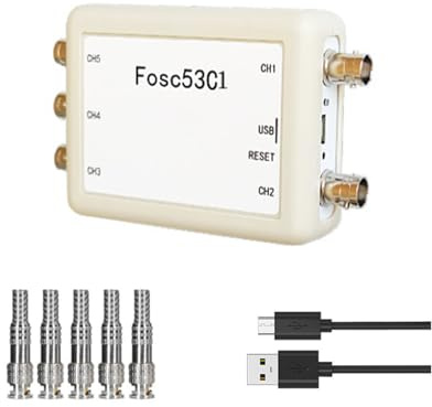 Osciloscopio USB de alta precisión 0Hz-250kHz rangos de frecuencia y amplitudes ajustables para uso en laboratorio digital de múltiples canales USB