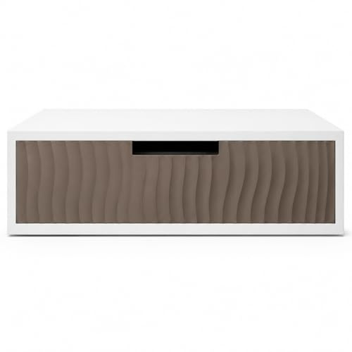 Porta Capsule Caffè in Legno con 3 Scomparti, Organizer Coffee Station, Portacialde e Porta Cialde Caffè da Appoggio, Contenitore Capsule 30x30x10 cm (Tortora)