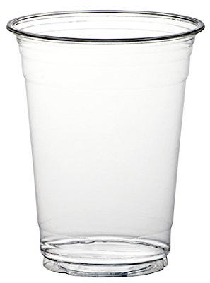 Thali Outlet® - 100 x 9oz Clear Plastic Smoothie Cups 255ml - Milkshake Cold Disposable Drinks Cups