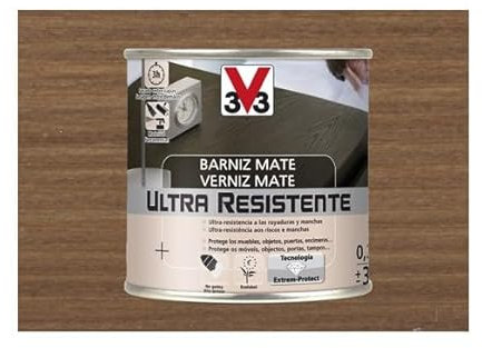 V33 BARNIZ INTERIOR ULTRA RESISTENTE MATE NOGAL 0,75L