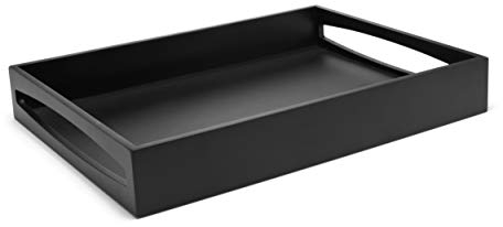 Bandeja servir madera negra 30x40x6 cm