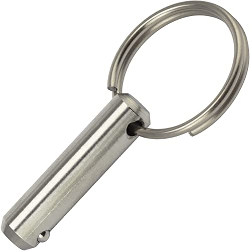 OPIOL QUALITY® Steckbolzen mit Kugelsicherung 5x28 mm aus Edelstahl A2 V2A (2 Stück) Klappbolzen Steckbolzen Klappsplint Sicherungsbolzen Klappstecker Bolzen Splintbolzen