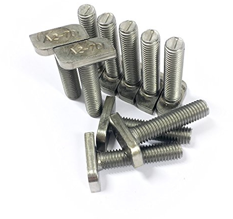 Lot de 10 vis à tête marteau M8 x 35 en acier inoxydable A2 solaire photovoltaïque type 28/15