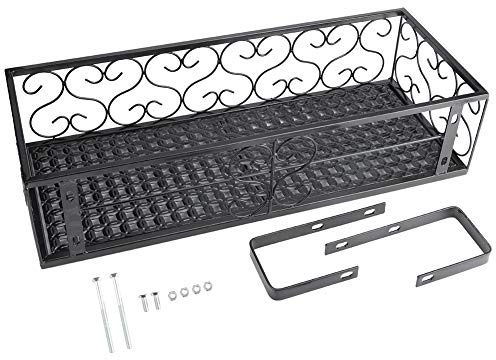 HERCHR Support de Jardinière Suspendu de Balcon, Pots de Jardinière de Support de Pot de Fleur de Style Ruropéen pour la Décoration D'étagère de Balustrade Extérieure