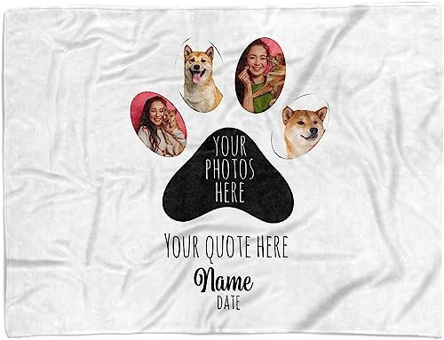 Personalisierte Hunde-Gedenkdecke mit Namen, Überwurf, Fleece, individuelles Haustierbild, Erinnerungsgeschenk, Katzendecken für Katzen, individuelle Decken mit Fotos, Hundeliebhaber