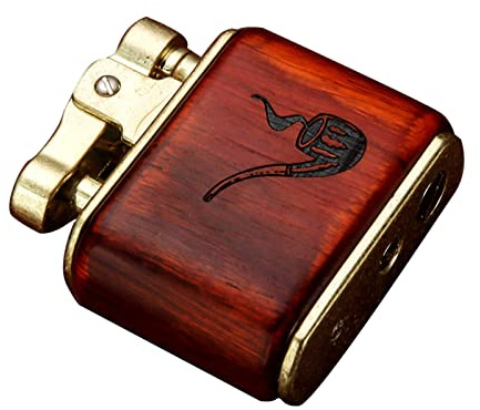 Encendedor Antiguo Vintage con Llama Suave, Encendedores de Queroseno con Encendedores de Tubo Grabados con Láser Recargables para Fumar Cocinar en Barbacoa (no Incluye Queroseno),Pipe