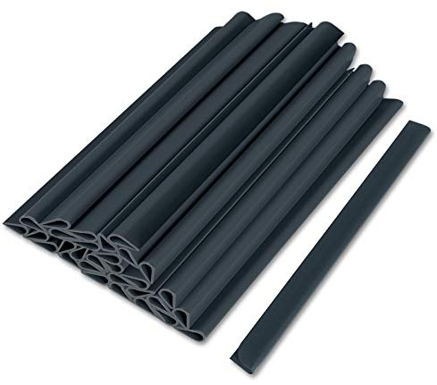 NAIZY PVC Befestigungsclips 50 Stück Sichtschutz Klemmstreifen 190x15mm Sichtschutz Klemmschienen Anthrazit, für Sichtschutzfolie Sichtschutzstreifen