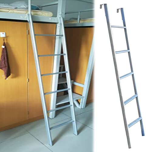 BIBOYA Hochbettleiter Bodenstehende Etagenbettleiter - 4 Stufen/ 5 Stufen, Schwerlast-Ersatzleiter mit Haken, Universelle Stabile Wohnmobil-Trittleitern für Wohnmobile (Size : 150cm/59)