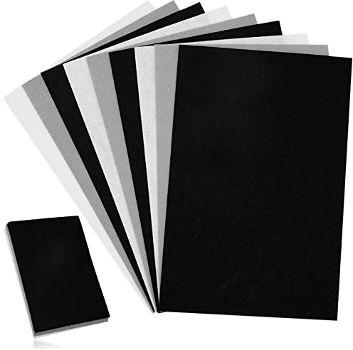 Whaline Filzstoffbögen, weich, dick, sortiert, schwarz, grau, weiß, Bastelfilz, Packung für DIY, Handwerk, Nähen, Patchwork, Kunstprojekte, 3 Farben, 20 x 30 cm, 18 Stück