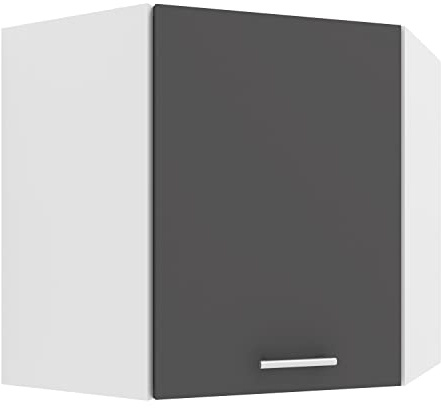 VCM Armoire d'angle Armoire de Cuisine Armoire Suspendue Cuisine Meubles de Cuisine Esilo Armoire d'angle Armoire de Cuisine Armoire Suspendue Cuisine Meubles de Cuisine Esilo Blanc/Anthracite