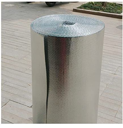 ZXCVBAS Dämmfolie Thermofolie,Verdicken Doppelte Alu Luftpolsterfolie, Doppelblasen Reflektierende Folienisolierung 5 M² 10 M², Für Wetterdachböden Windows Garagen Rvs Kanäle,5mm（thk）,1 * 5M(5m²)