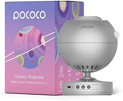 POCOCO Galaxy Lite Star Projector, Proyector de Estrellas para el Hogar, Lámpara Nocturna Planetaria para Bebés, Proyector de Galaxias para Fiestas, Regalo de Cumpleaños