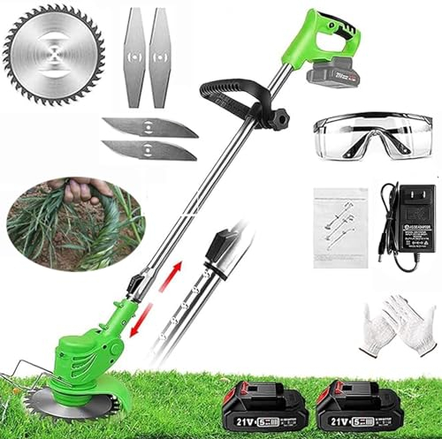 Weed Wacker, Cordless Weed Wacker, Cordless Grass Trimmer, Battery Powered Grass Cutter, Eater Weed Electric, The 3-Pound Ultra-Lightweight, Can be Used in Any Tight Place.