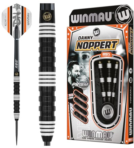 WINMAU Darts – Danny Noppert 85% Pro-serien 25 g professionellt dartset med dartflyg och dartaxlar (stammar)