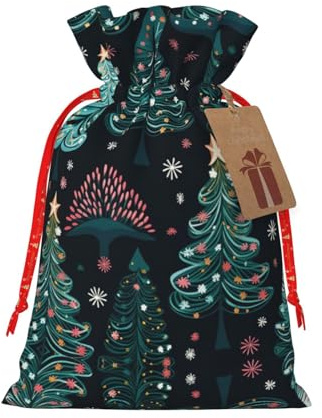 DURAGS Geschenktasche mit Kordelzug für Weihnachtsbaum, schicke Stoff-Geschenktüte für Weihnachten – ideal für jeden Anlass