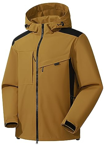 GULASISI Veste d'hiver thermique unisexe pour homme et femme - Parka coupe-vent à capuche - Pour ski, équitation, trench - Taille UK - Vêtements pour adolescentes et femmes - 7 jours, marron, S