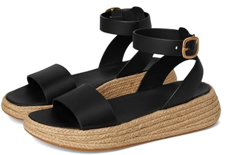 Fitflop Kvinnor Espadrille Flatform Espadrilles Sandaler Svart 37 EU