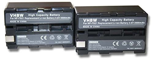 vhbw 2X Batterie Remplacement pour Sony NP-FS20, NP-FS22, NP-FS21, NP-FS33, NP-FS30, NP-FS31 pour caméra vidéo caméscope (2000mAh, 3,6V, Li-ION)