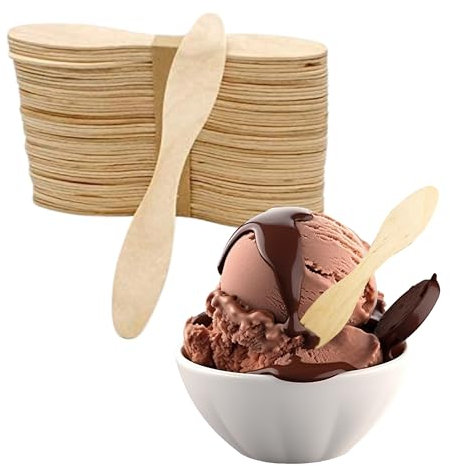 5 Wooden Ice Cream Spoons/Tasting/Spreading Spoons/Birchwood - Case of 2,000ct