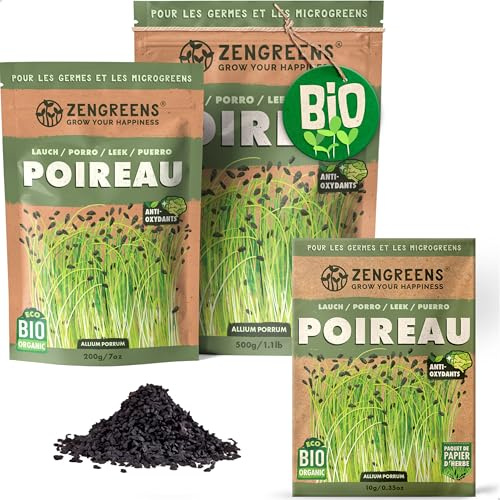 ZenGreens® Semi di porro biologico - Scegli tra 200g e 500g