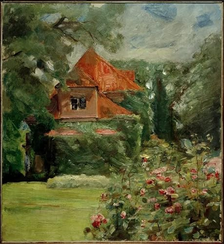 ZHAOSHAN Leinwandbilder, Poster, 58 x 90 cm, ohne Rahmen, Altes Haus in Hamburg von Max Liebermann