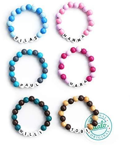 LALALO Baby Armband mit Namen mit Gravur für die Taufe, Foto-Shooting, Geburtsarmband - Namensarmband Taufarmband - Kinderarmband