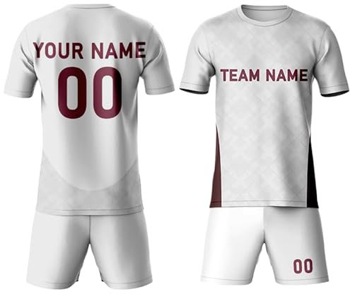 Davcielaora Dutch Football Kit for Men Women Kids,Custom Football Away Jersey 24-25 for Fans,European Futbol Cup Grey White Shirt and Shorts
