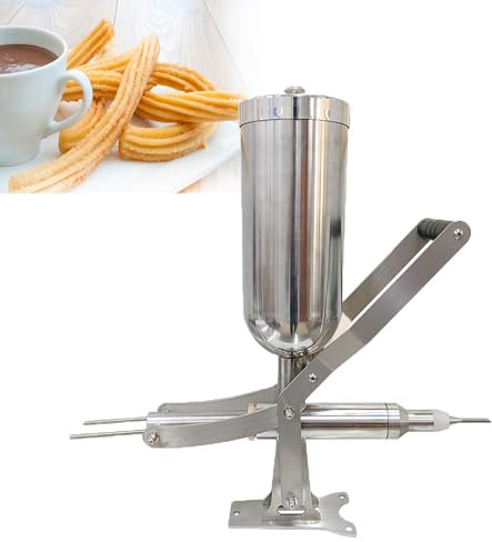 5LManual Churros Filler Maker Machine/Spanish Donuts Dessert Churro Makers/Stainless Steel Chocolate Jam Filling Machine/Latin Fruit Machine/for Commerial or Home