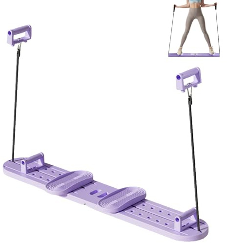 3-in-1 Trainingsgeräte Fitnessgeräte Verstellbarer Bauch Beine Po Oberschenkeltrainer Beckenbodentrainer Multifunktional Krafttraining Sportgeräte Zuhause (Lila)