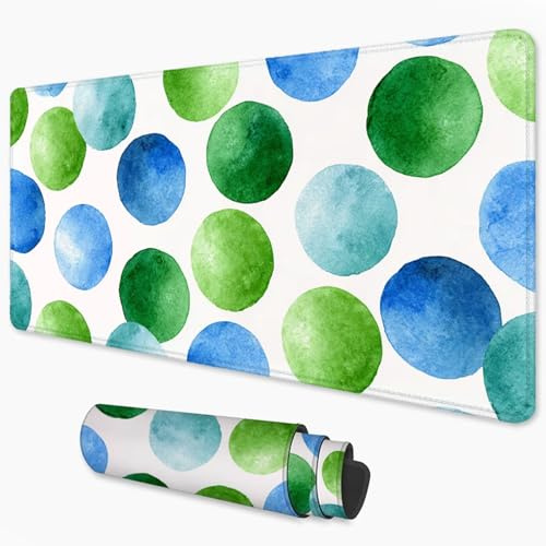 Alfombrilla Ratón Verde Mouse Pad 1000x500 mm, Grande Alfombrilla Gaming Azul con Superficie Especial Que Mejora la Velocidad y la precisión, Mousepad Impermeable para Gamers, PC y Portátil 3Y-658
