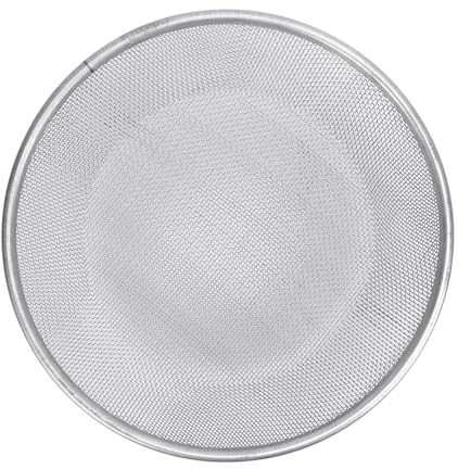 Riuulity Gartengeräte, Gartengerät, Bodensieb, Kompostsieb aus Edelstahl, 30 cm Durchmesser Oben, Passend für 5-Gallonen-Eimer mit Maschensieb für Sand, Kies (2 mm / 0,08 Zoll Loch)