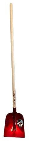 Holsteinerschaufel Superleicht 1,1kg – Aluminiumschaufel mit Holzstiel – Ideal als Frankfurter Schaufel, Sandschaufel, Bauschaufel & Kornschaufel – Ergonomische Gartenschaufel aus Ergal-Aluminium