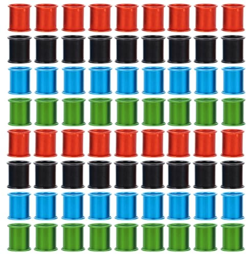 JOINPAYA 100 Stück Bunte Aluminium Taubenfußringe als Identifikationshilfe Einfach Anzubringen für Brieftauben und Erwachsene Geflügelzüchter im Innenbereich Zufällige Zufällige Farbe