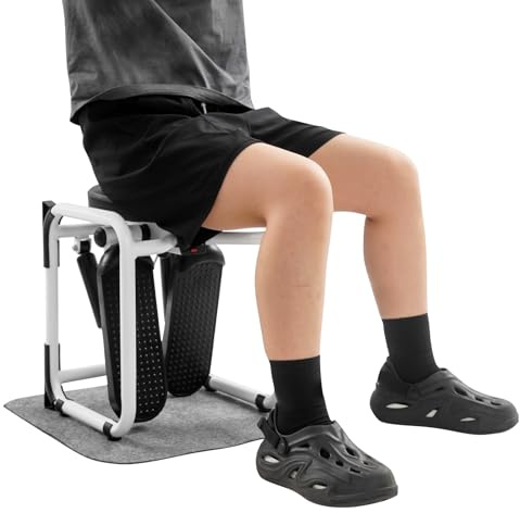 Mini stepper, dispositivo de entrenamiento multifunción con cojín giratorio de 360 °, con pantalla LCD, equipo de fitness, capacidad de carga de 150 kg, para oficina, salón, dormitorio (negro, blanco)