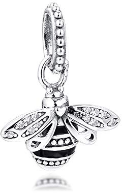 PANDOCCI 2020 Printemps pétillant Reine Abeille Perle 925 Argent DIY Convient pour Original Pandora Bracelets Charme Bijoux De Mode