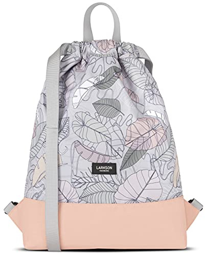 LARKSON Turnbeutel Damen & Herren Muster - No 7 - Rucksack Damen für Sport und Festival - Beutel Rucksack Klein mit Innentasche - Außentasche für Schnellzugriff