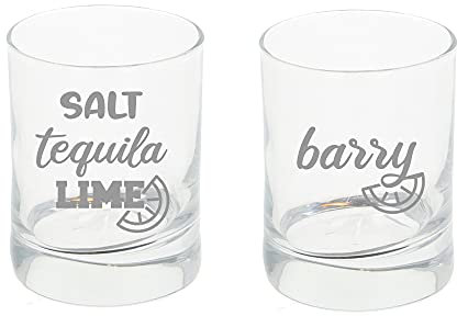 Always Looking Good Personalised Engraved Tequila Shot Glass with Name Salt Tequila Lime 65ml 2oz Shot Glass Set (2)