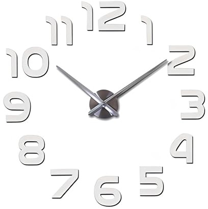 Retoo Wanduhr 3D DIY 60 cm, Mute Decor Geschenk Home Office Nach Hause, Restaurant, Büro und Hotel, Wanduhren, an Einer wohnwand Wohnzimmer, Uhr Wand, Decoration