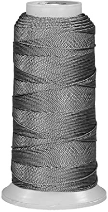 Langlauf Schuhbedarf Sattlergarn - Polyester Ledergarn in Handwerksqualität (200 m/Stärke 8/3) I extrastarkes Polstergarn Nähgarn - Reißfest - UV-Beständig - Outdoor Nähgarn für Leder (Taubengrau)
