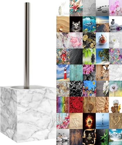 Sanilo WC Bürste, viele schöne Klobürsten zur Auswahl, hochwertige Qualität, Elegantes Design (Marmor)
