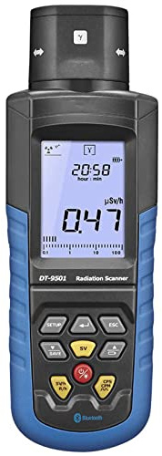 ZWJABYY Rilevatore di Radiazioni Nucleari Dt-9501,Dosimetro,Monitoraggio della Contaminazione Nucleare,Rilevatore di Radiazioni Elettromagnetiche di Sensibilità,con Display LCD Retroilluminato