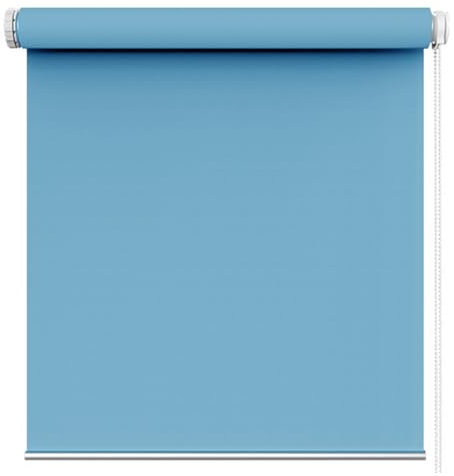 Rollos für Fenster ohne Bohren 55 x 90 cm Lichtfilterung/Wasserdicht/Anti, Rollos Hitzeschutz für Fenster & Tür, Seitenzugrollo Verdunkelung für Fenster, für Alle Fenster ohne Bohren, Himmelblau