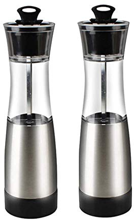 RWRAPS Set macinapepe Elettrico Professionale, macina Sale e Pepe, Alimentato a Batteria, macina Pepe e Sale, capacità Elevata, macinatura Regolabile