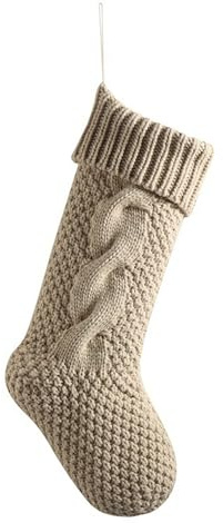 Legou Weihnachtsdekoration, Weihnachtsstrümpfe, gestrickt, hängende Geschenktüten, braun, 46 cm, LGMUWJ0733-4