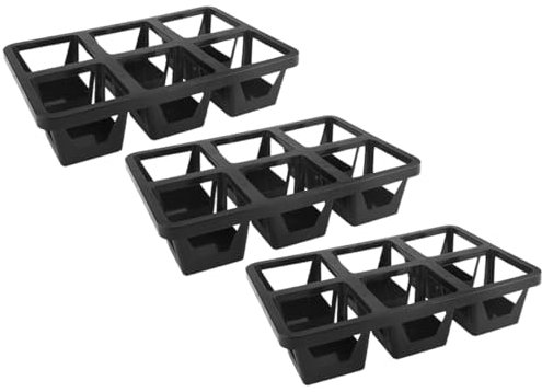 INOOMP 3-teilige Blumentopfhalterung Aus Kunststoff Mit 6 Fächern Für Die Pflanzenzuchtschale