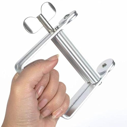 Toothpaste Squeezer, Full Metal Tube Squeezer Toothpaste Dispenser Tool Multifunctional Roller Squeezer for Artist, Hair Salon, Painter,Cosmetics, Paint Tube, Color Dye, Hand Cream (4.3*3.2*1.6 In)