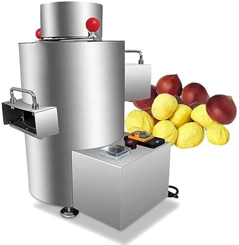 LSBHPPD Macchina Commerciale per L'apertura di Gusci di Castagne 550 W, Macchina Automatica per Intagliare Castagne 50 kg/H, Pelapatate Elettrico Senza Danni alle Castagne,48V