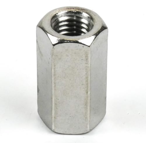 DAUMLINK® Verbindungsmutter DIN 6334 – Mutter 3D hoch aus Edelstahl V2A (A2) | Langmutter/Kupplungsmutter für stabile Schraubverbindungen | Korrosionsbeständig | 25 Stück – verschiedene Größen (M12)